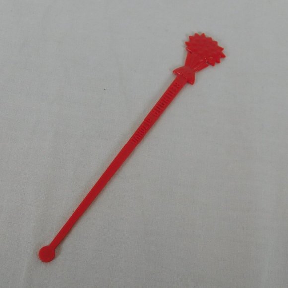Lot of 4 Benihana Of Tokyo Swizzle Sticks Cocktail Stirrers Vintage USA Red 6" - Picture 8 of 11